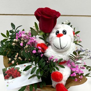 05-DE PARTE DE TU MONITO !!ROSA ROJA 