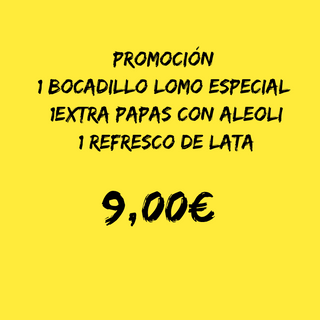 promoción bocadillo lomo especial