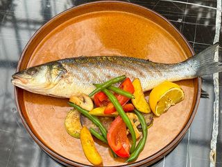 Сібас запечений з овочами гриль 300/120г