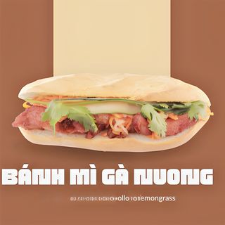 3. Bánh mì gà nướng