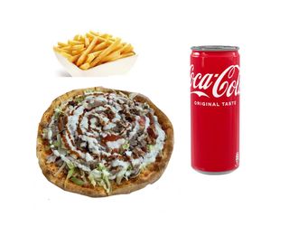 Kebabara con patatine fritte e bevanda a scelta