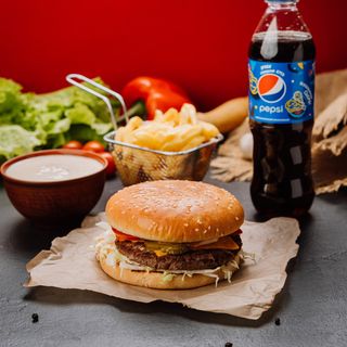 Дабл Тейсті бургер меню