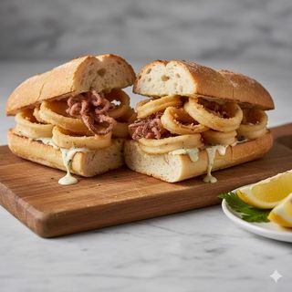 Bocadillo De Calamares Fritos