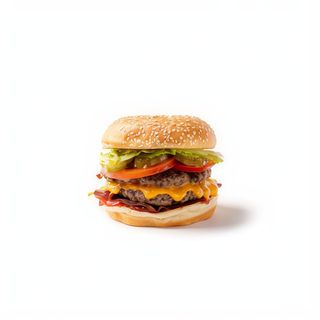 Hamburguesa con queso y beicon