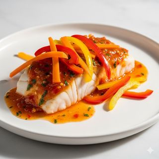 Filetto di pesce in salsa agropiccante