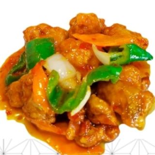 50.Pollo rebozado agridulce 