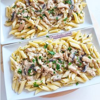 Pâtes Poulet Champignons