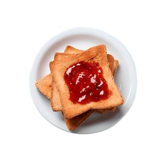 Tosta De Pan Centeno Con Mermelada Y Mantequilla