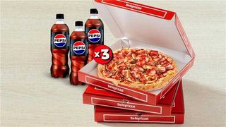 3 Pizzas medianas + 3 Bebidas