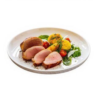 Solomillo De Cerdo Con Patatas Y Huevo
