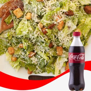 სალათი ცეზარი + კოკა-კოლა კლასიკი - 0,5ლ