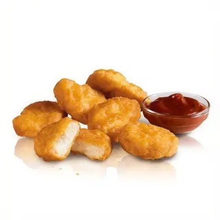 6 CHICKEN MCNUGGETS BUCATI DE PUI, 1 SOS 107G