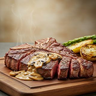 T-bone Steak 300g served with Mushroom sauce