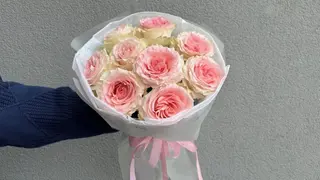 Bukiet Pink Rose, rozmiar S, 9 różowych róż