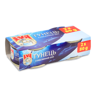 Тунець EVA філе в олії (2*80г/уп)