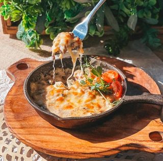 Жульен с курицей и шампиньонами