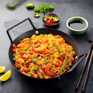 Riz Cantonais Curry aux Crevettes