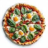 Pizza De Espinacas Con Bacon Y Huevo