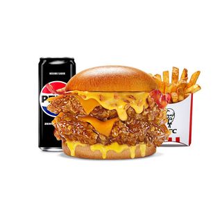 Menú La Burger Doble Glaseada De Miel