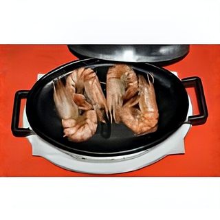 168. Кралски скариди на метална плоча (200г)