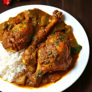 Rice and chicken soup