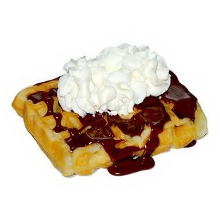 Gofre con Nutella y nata