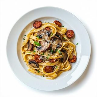 Strozzapreti porcini e salsiccia