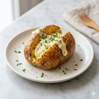 Patata Asada Y Salsa Alioli