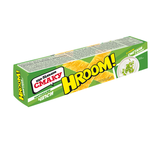 ТМ"HROOM"чіпси пластинки сметана зелень 50г