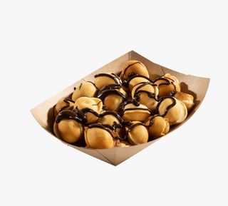 Mini gogosi cu topping de ciocolata