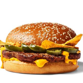 Plant-Based Cheesy Nachos Burger