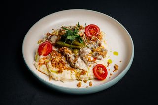 Бефстроганов из говядины с картофельным пюре 