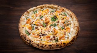 Піца з креветками та ананасами (32см)