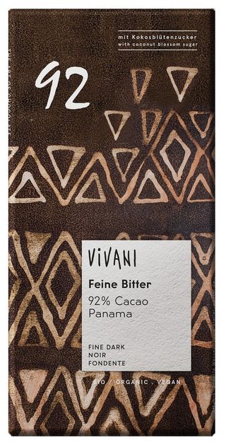 CZEKOLADA GORZKA 92% KAKAO BIO 80 g - VIVANI