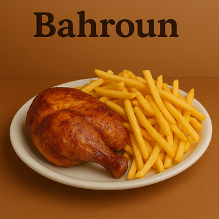 1/2 de Poulet Rôti avec Frites 