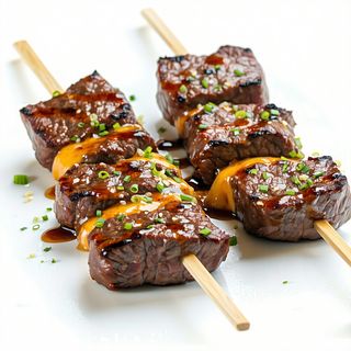 50. Kushiyaki De Ternera Y Queso (4 Uds.)