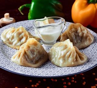 Манты с тыквой и говядиной