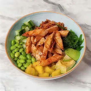 Poke Base De Arroz Con Pollo