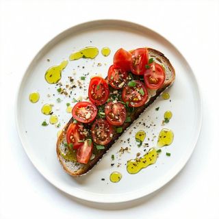 A. Pomodoro, origano, aglio, olio extra vergine d'oliva