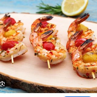 Brochettes crevettes