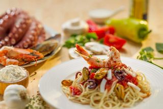 Spaghete cu fructe de mare