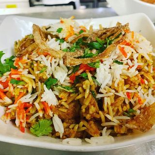 Hyderbadi Biryani Langostinos Tigre, King Prawns