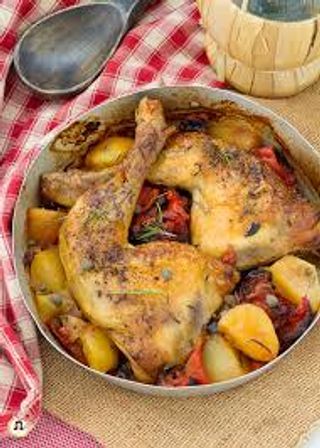 cosce di pollo con patate