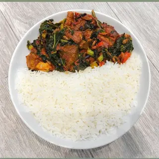 Efo Riro & White Rice