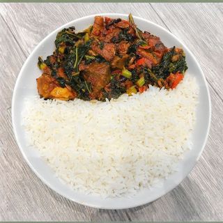 Efo Riro & White Rice