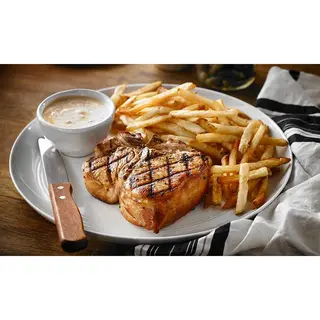 1/4 fried pork with chips