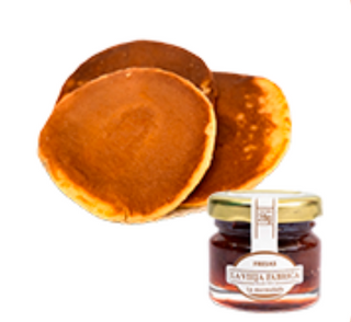 Pancakes Con Mini Tarro Mermelada Fresas 2Uds.
