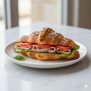 Croissant Cereal Con Vegetal Y Pavo