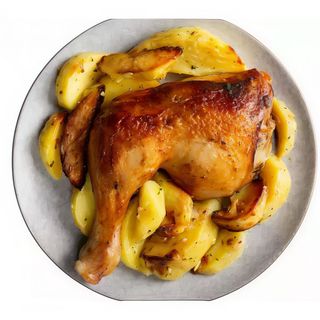 1/4 de pollo a l'ast con guarnición (promoción 2X1)