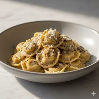 Cappelletti con cacio e pepe